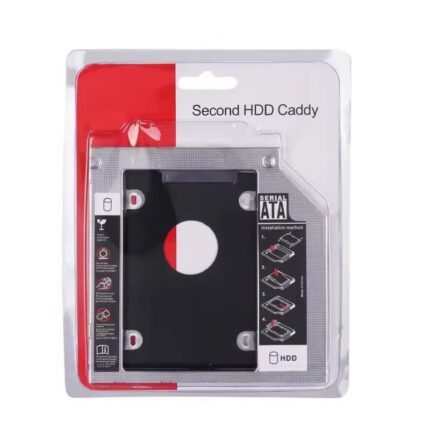 Caddy Adaptador SATA 3.0 9,5mm / 12,7mm para SSD ou HDD 2.5″ – Alumínio